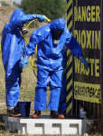 Greenpeace protest near Olympic Stadium, Sydney