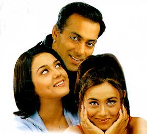  Salman Khan, Preity Zinta and Rani Mukherji
 in Har dil Jo Pyaar Karega 