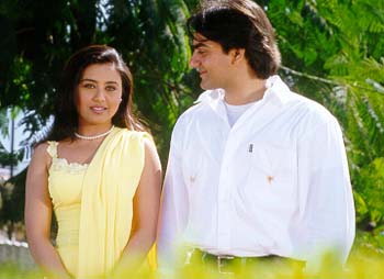 Rani Mukherjee and Arbaaz Khan in Hello Brother