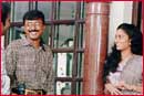 Saran and Shalini on the sets of Amarkalam