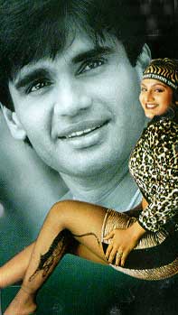 Sunil Shetty and Rambha in Krodh