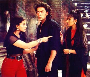 Kajol, Bobby Deol and Manisha Koirala in Gupt