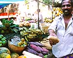 Plantains and yams on sale